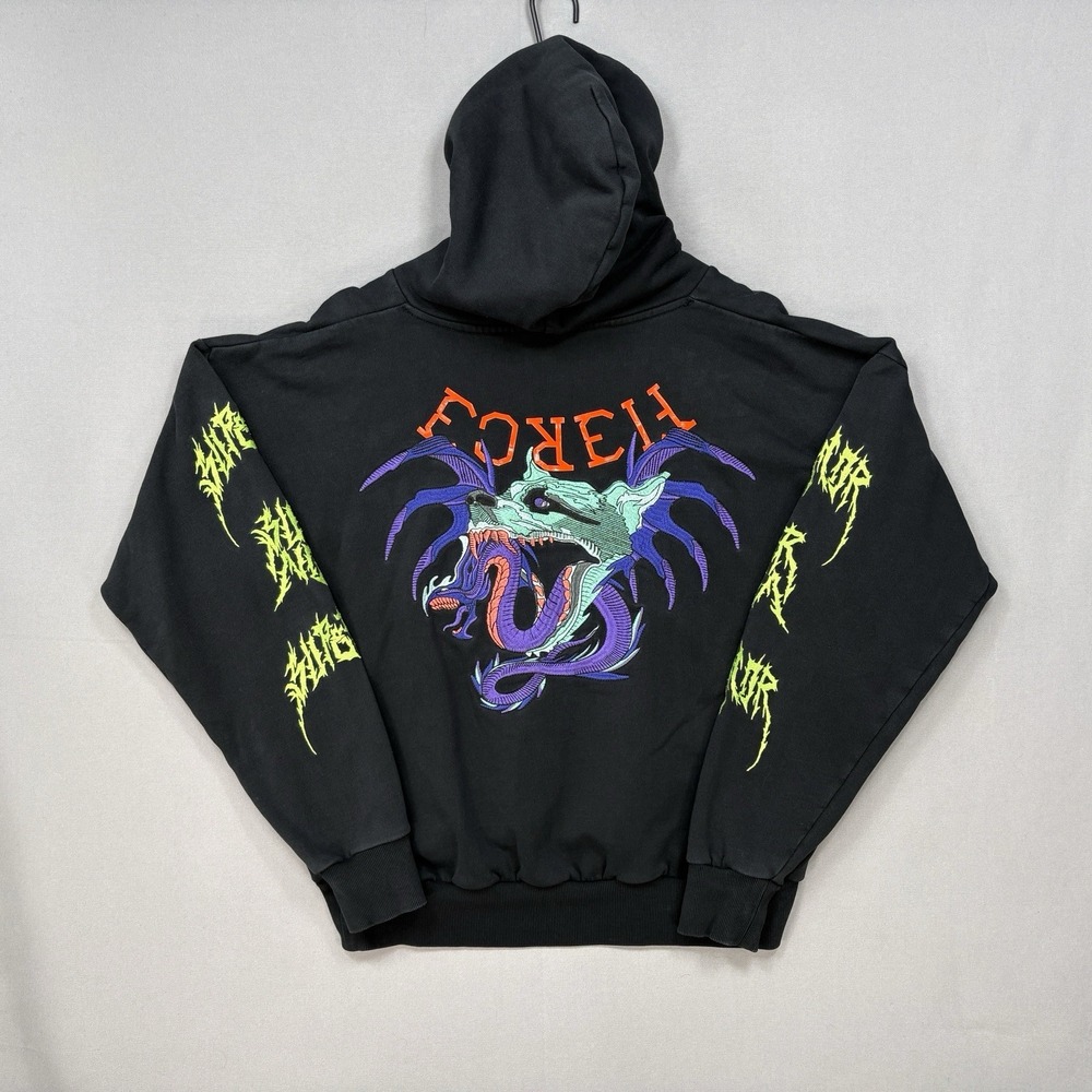 Diesel Hoodie XL S-Alby-BX3 Cotton Embroidered Sweatshirt Distressed Streetwear - Picture 6 of 16